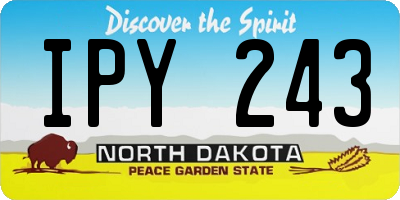 ND license plate IPY243