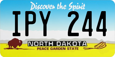 ND license plate IPY244
