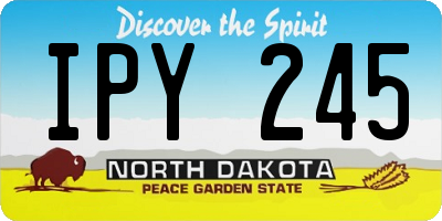 ND license plate IPY245