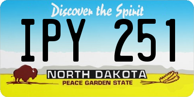ND license plate IPY251