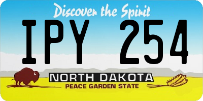 ND license plate IPY254