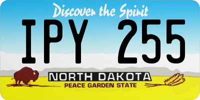 ND license plate IPY255
