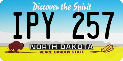 ND license plate IPY257