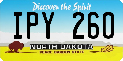 ND license plate IPY260