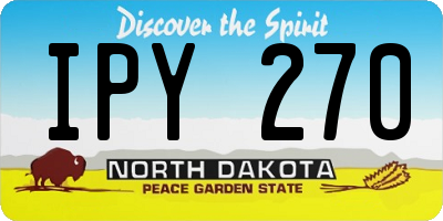 ND license plate IPY270