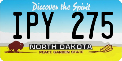 ND license plate IPY275