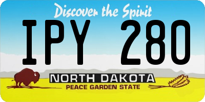 ND license plate IPY280