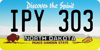 ND license plate IPY303