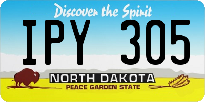 ND license plate IPY305