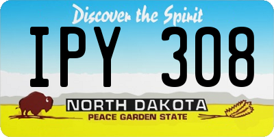 ND license plate IPY308