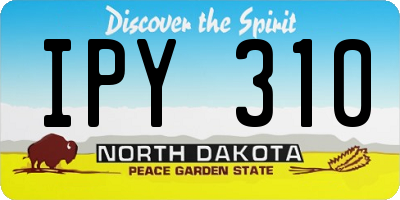 ND license plate IPY310