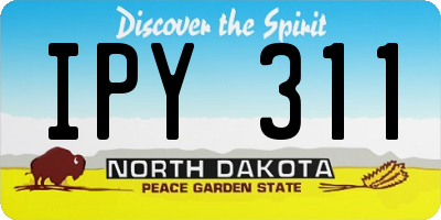 ND license plate IPY311