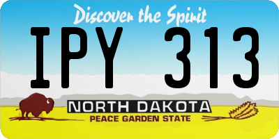 ND license plate IPY313