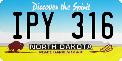 ND license plate IPY316