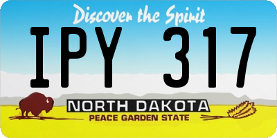 ND license plate IPY317