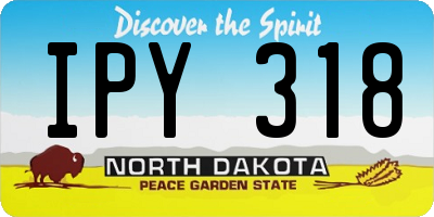 ND license plate IPY318