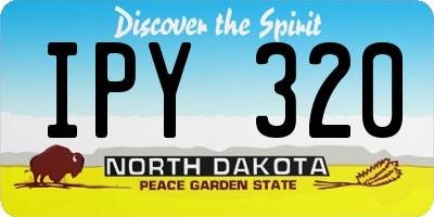ND license plate IPY320
