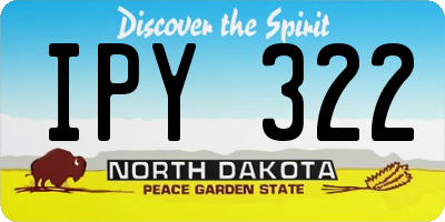 ND license plate IPY322