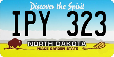 ND license plate IPY323