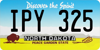ND license plate IPY325