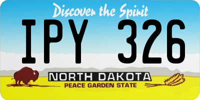 ND license plate IPY326