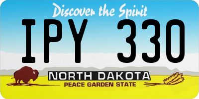 ND license plate IPY330