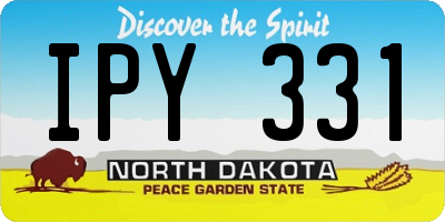 ND license plate IPY331