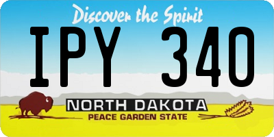 ND license plate IPY340