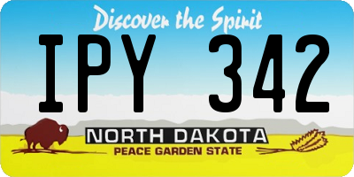 ND license plate IPY342