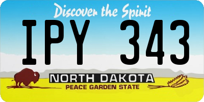 ND license plate IPY343