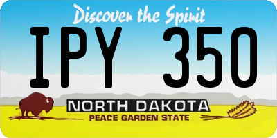 ND license plate IPY350