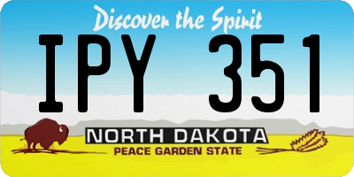 ND license plate IPY351