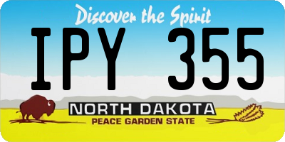 ND license plate IPY355