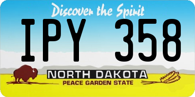 ND license plate IPY358