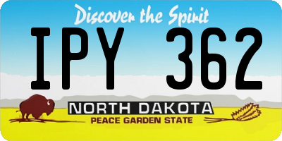 ND license plate IPY362