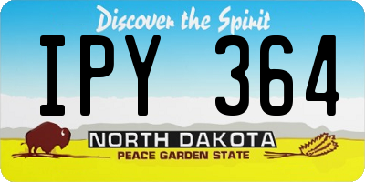 ND license plate IPY364