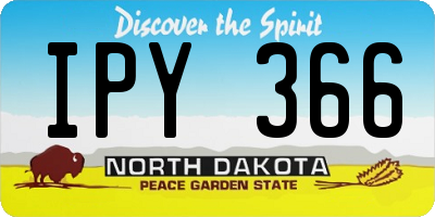 ND license plate IPY366