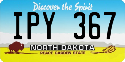 ND license plate IPY367
