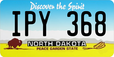 ND license plate IPY368