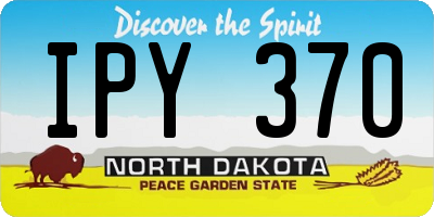ND license plate IPY370