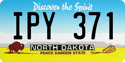 ND license plate IPY371