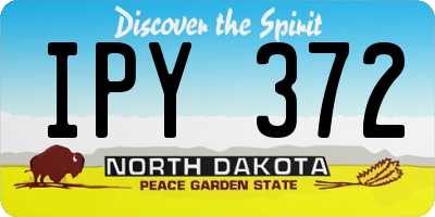 ND license plate IPY372