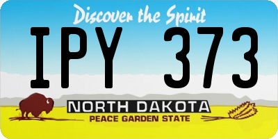 ND license plate IPY373