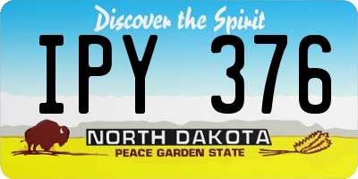ND license plate IPY376