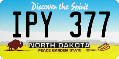 ND license plate IPY377