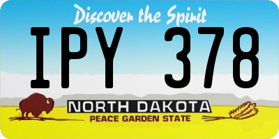 ND license plate IPY378