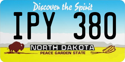 ND license plate IPY380