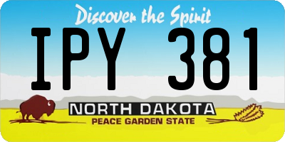 ND license plate IPY381