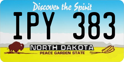 ND license plate IPY383
