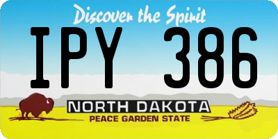 ND license plate IPY386